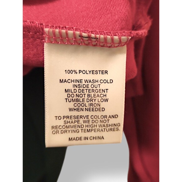 POPPI WOMENS 1/4 ZIP SWEATSHIRT PINK Pull On Thumbhole Large Tic Toc Fa… - Picture 7 of 9